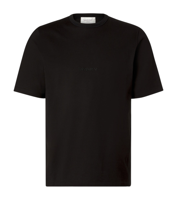 Saint Laurent Logo cotton jersey T-shirt