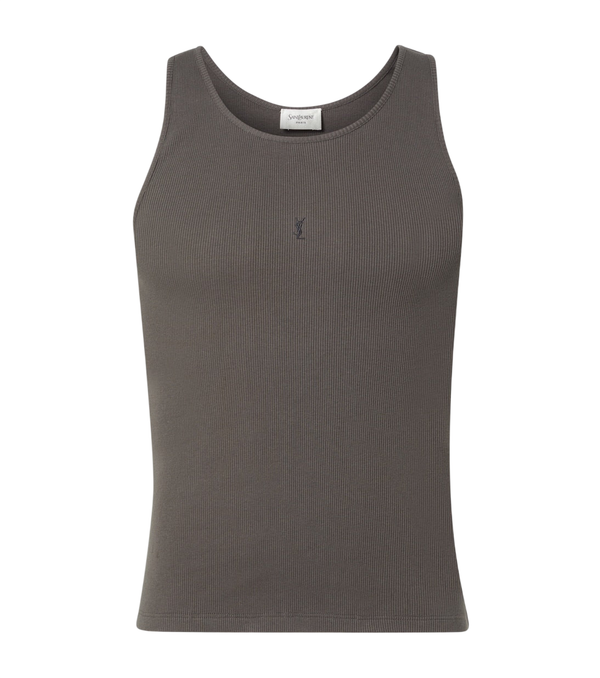 Saint Laurent Logo cotton tank top