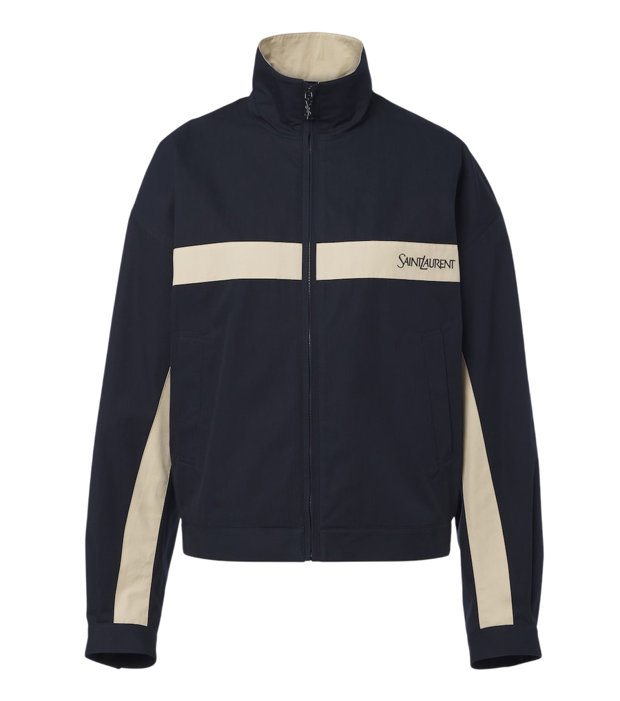 Saint Laurent Logo cotton track jacket