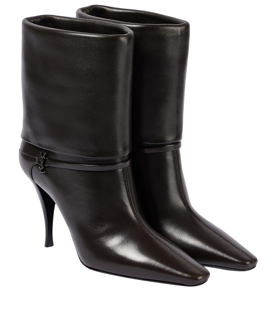 Saint Laurent Niki 90 leather booties