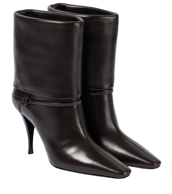 Saint Laurent Niki 90 leather booties