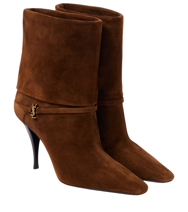 Saint Laurent Niki 90 suede ankle boots