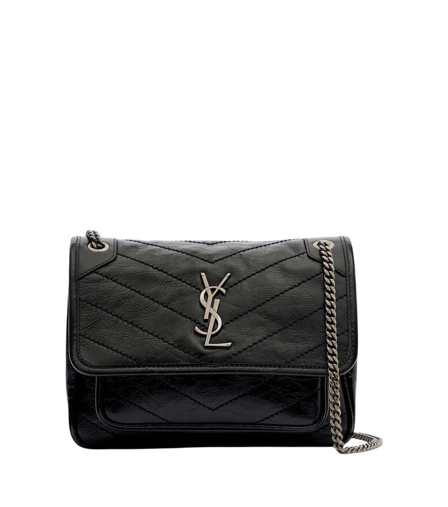Saint Laurent Niki Mini embellished leather crossbody bag