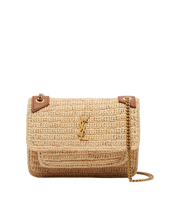 Saint Laurent Niki Mini raffia crossbody bag