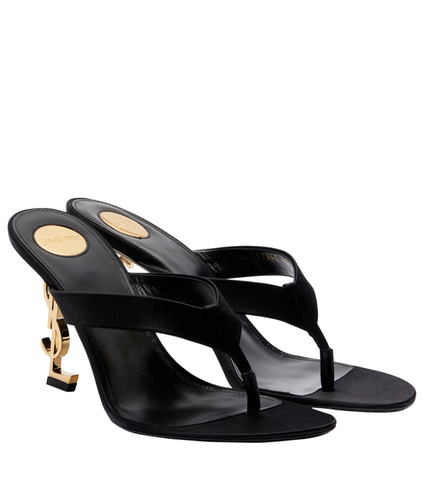Saint Laurent Opyum 85 satin crêpe mules
