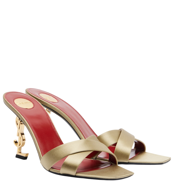 Saint Laurent Opyum crêpe satin mules
