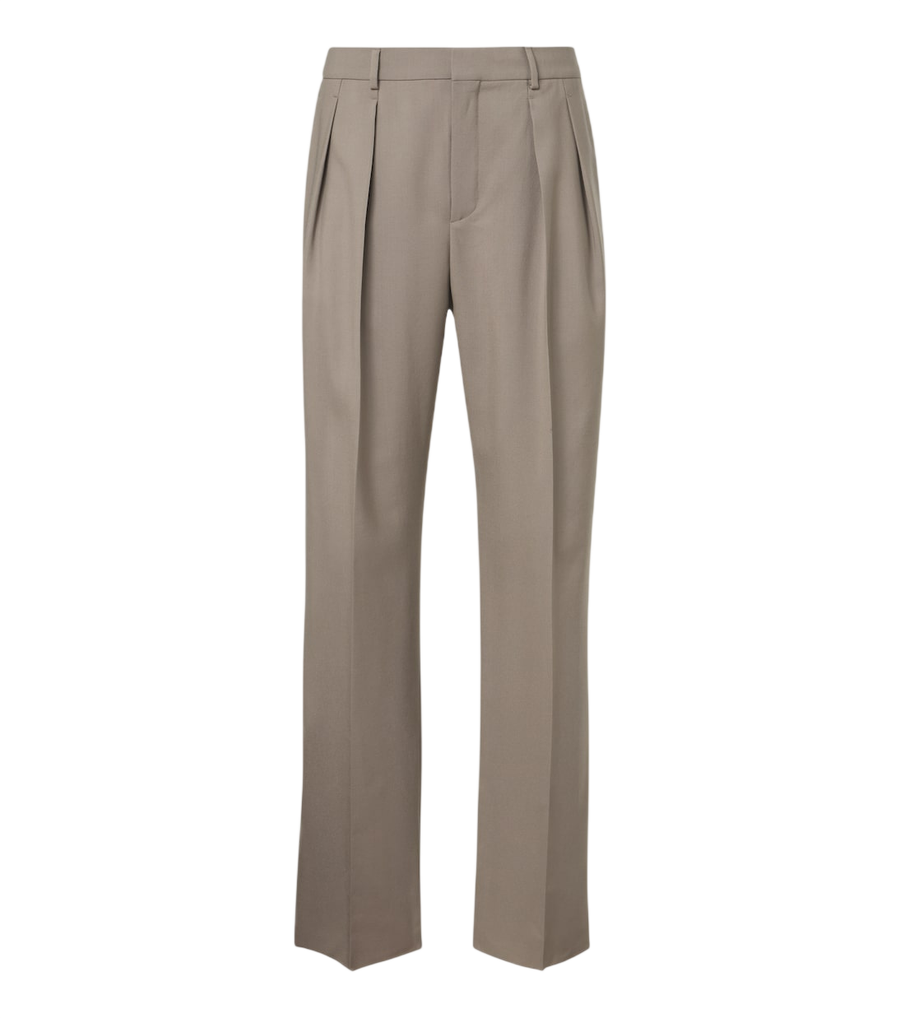 Saint Laurent Pleated wool and mohair straight pants