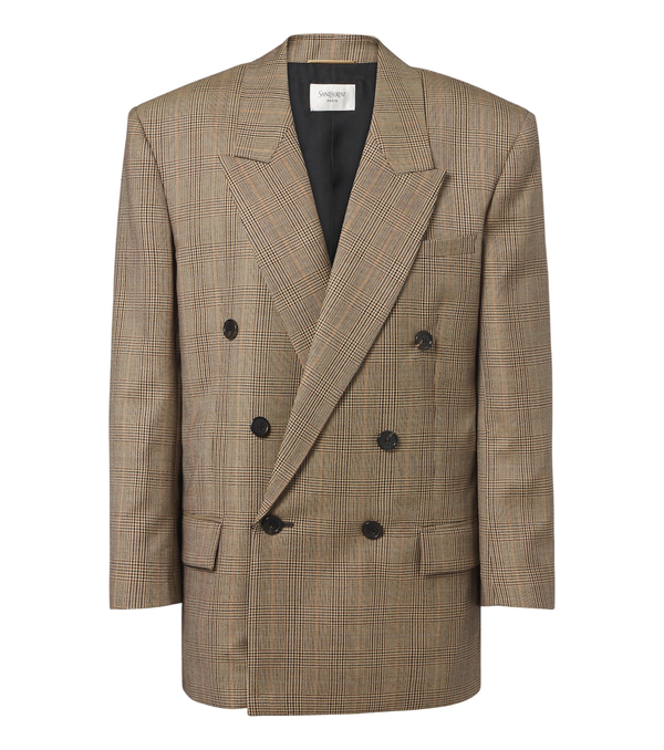 Saint Laurent Prince of Wales check wool blazer
