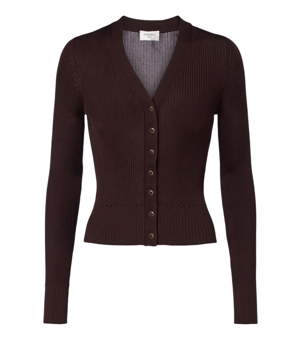 Saint Laurent Ribbed-knit cardigan