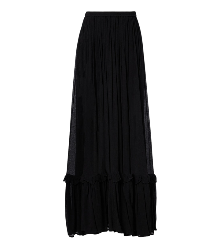 Saint Laurent Ruffled silk maxi skirt [white-bg-v2:ebdcd40f-fe40-4072-ac28-168b06170056]