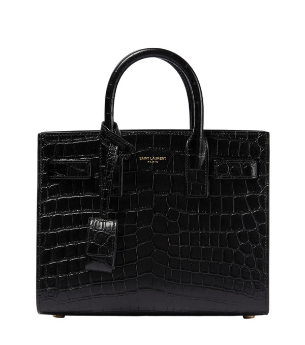 Saint Laurent Sac De Jour Nano croc-effect leather tote bag