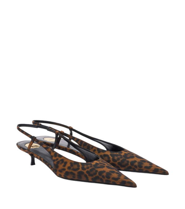 Saint Laurent Décolleté slingback con stampa leopardata Secret