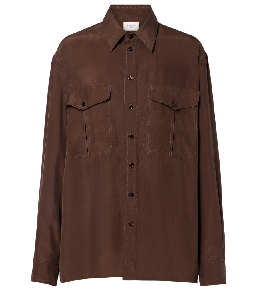 Camisa de seda Saint Laurent