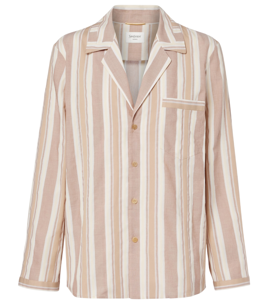 Saint Laurent Striped cotton pajama shirt