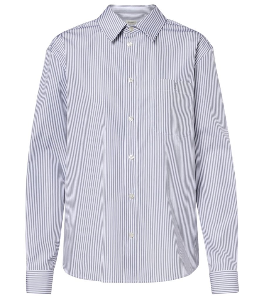 Saint Laurent Striped cotton poplin shirt