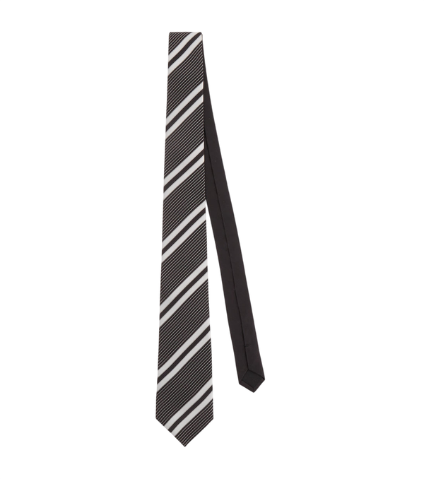 Corbata de seda a rayas de Saint Laurent