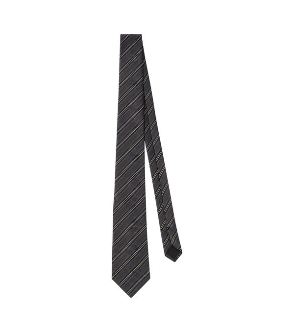 Cravatta in jacquard di twill di seta a righe Saint Laurent