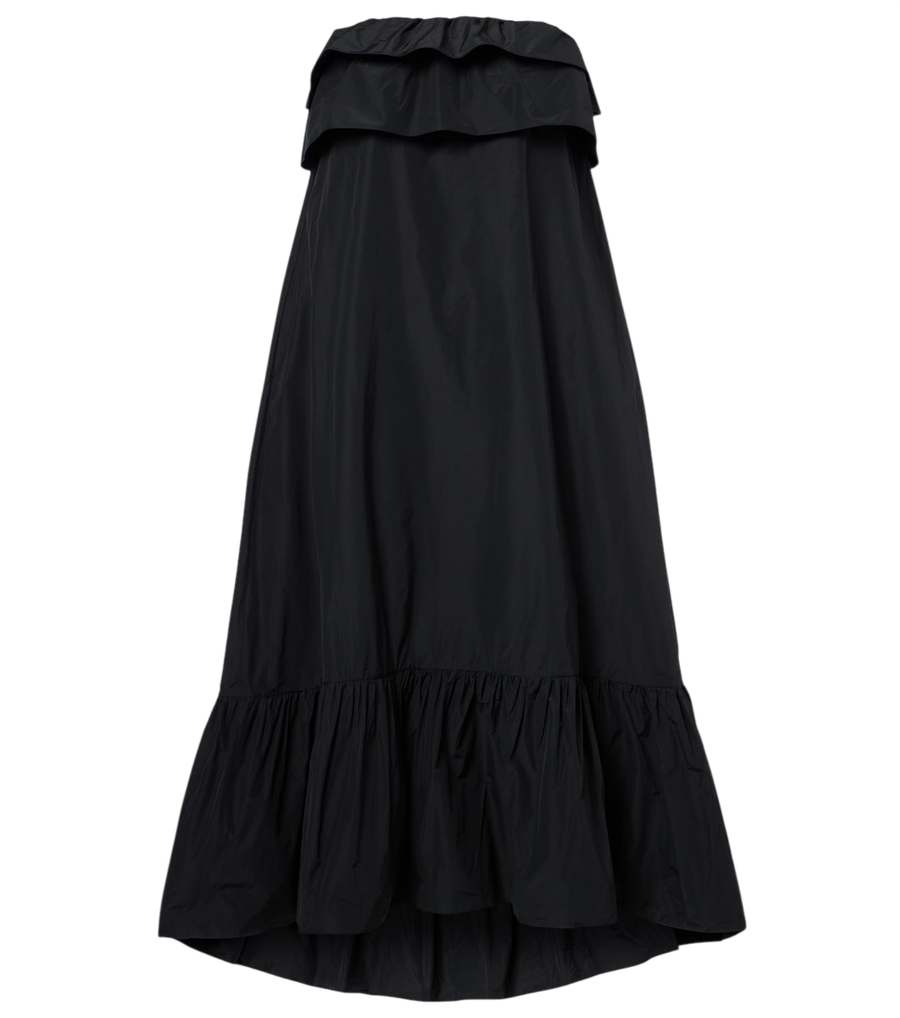 Saint Laurent Tiered canvas cocktail dress