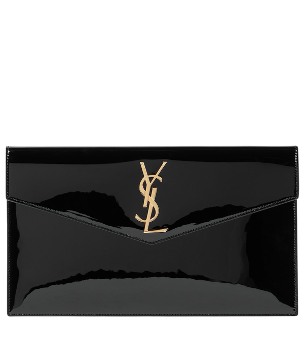 Pochette in pelle verniciata Uptown Saint Laurent