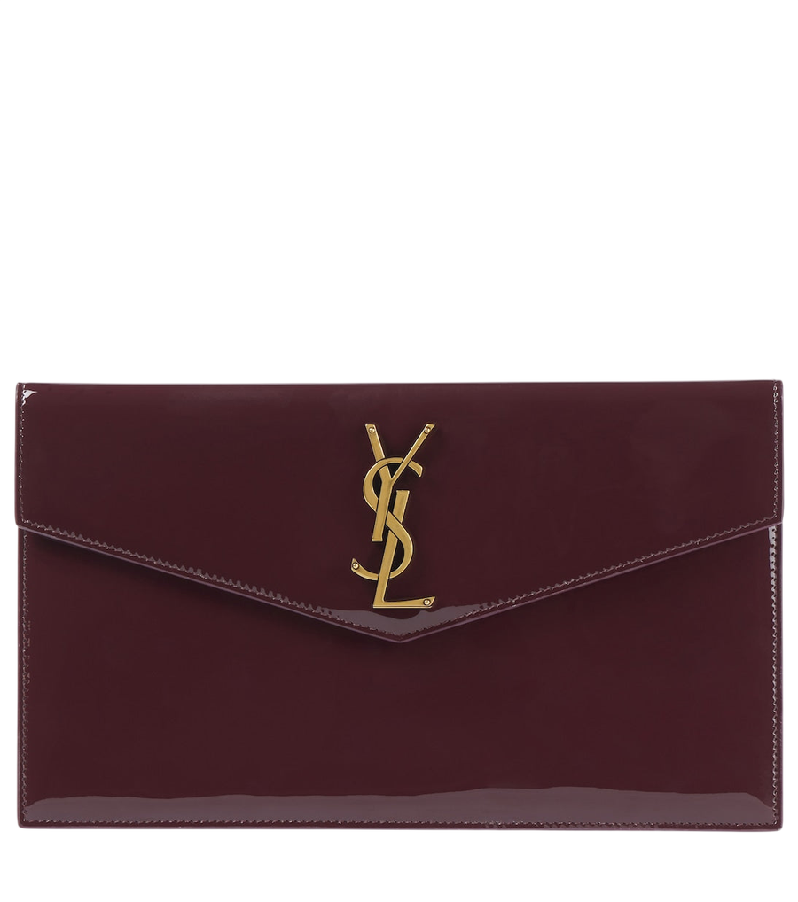 Pochette Uptown de Saint Laurent en cuir verni