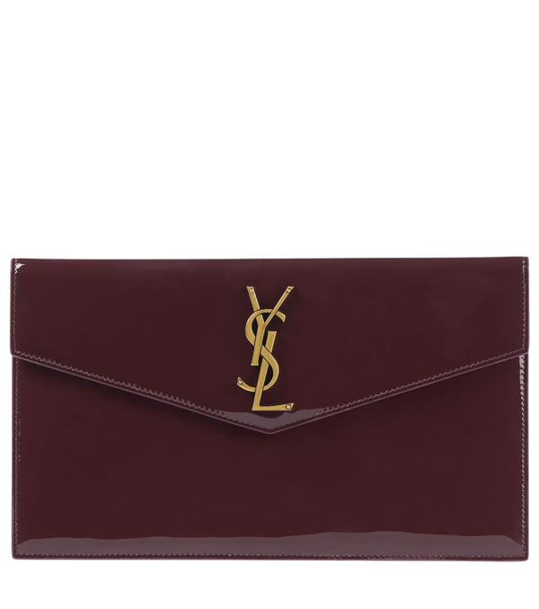 Pochette in pelle verniciata Uptown Saint Laurent