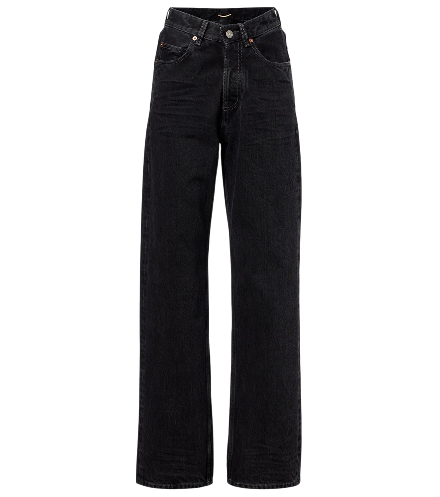 Jean large à taille en V Saint Laurent