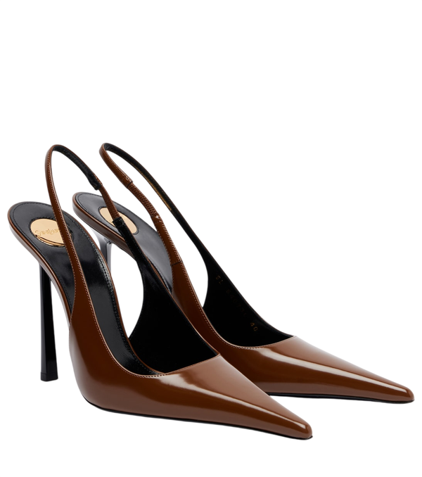 Escarpins slingback Saint Laurent Vendome 110 en cuir