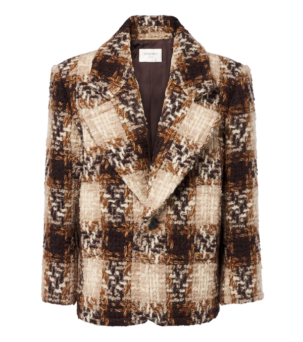 Saint Laurent Wool and mohair-blend tweed blazer