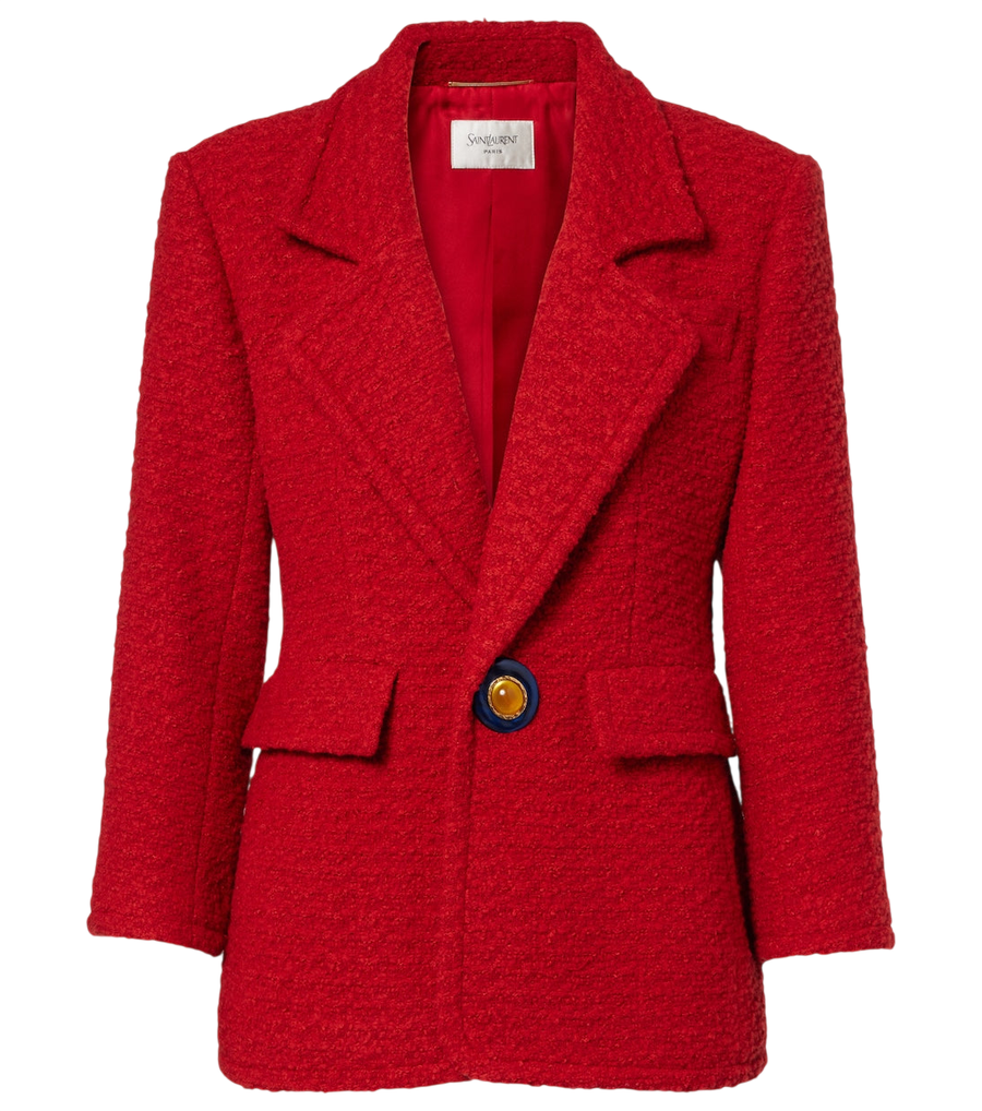 Saint Laurent Wool and silk-blend tweed jacket