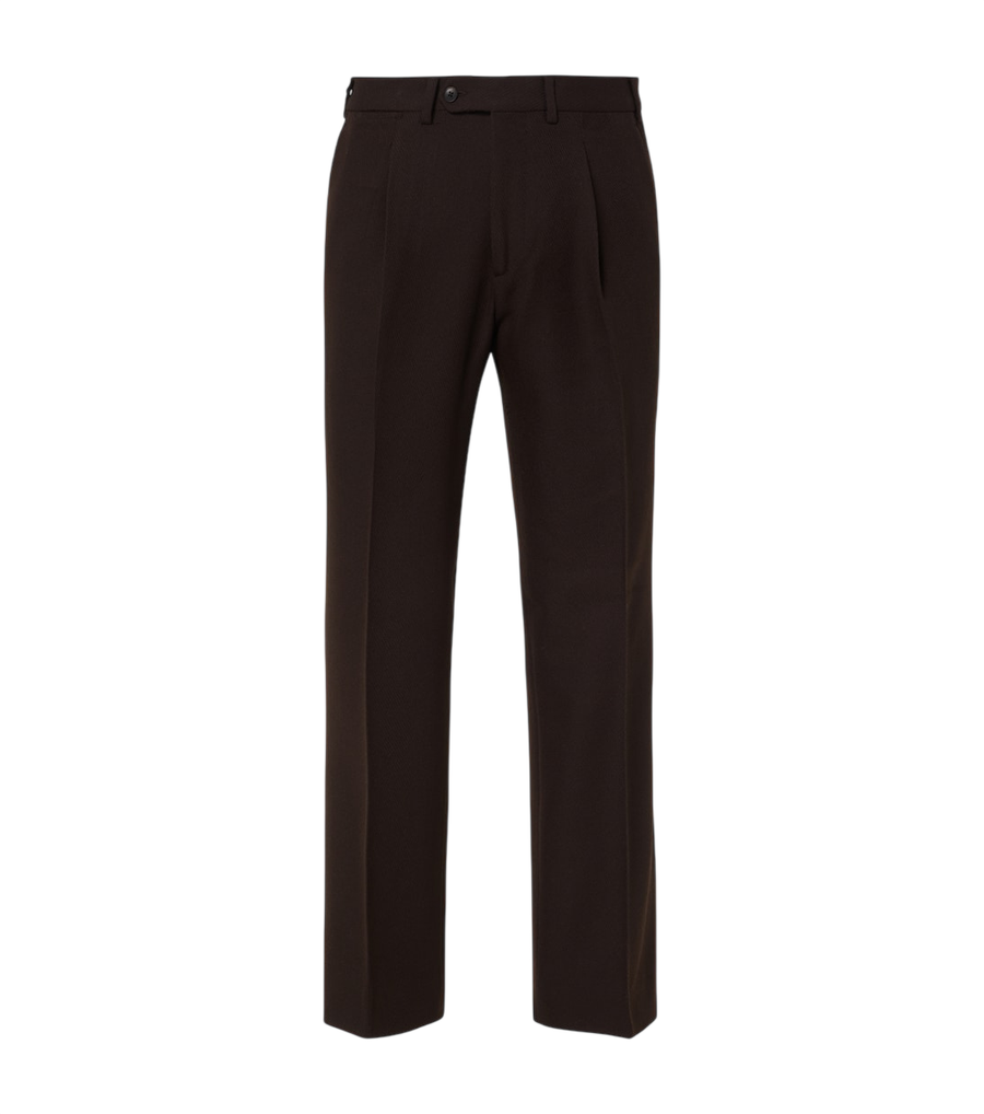 Saman Amel Amo wool twill straight-leg pants