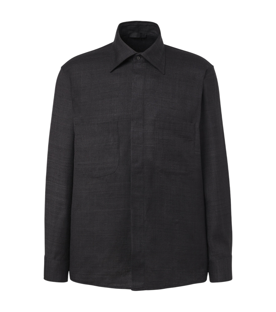 Saman Amel Regis silk shirt jacket