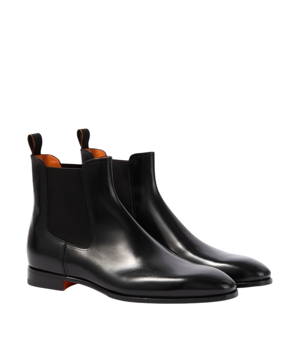 Santoni Leather Chelsea boots
