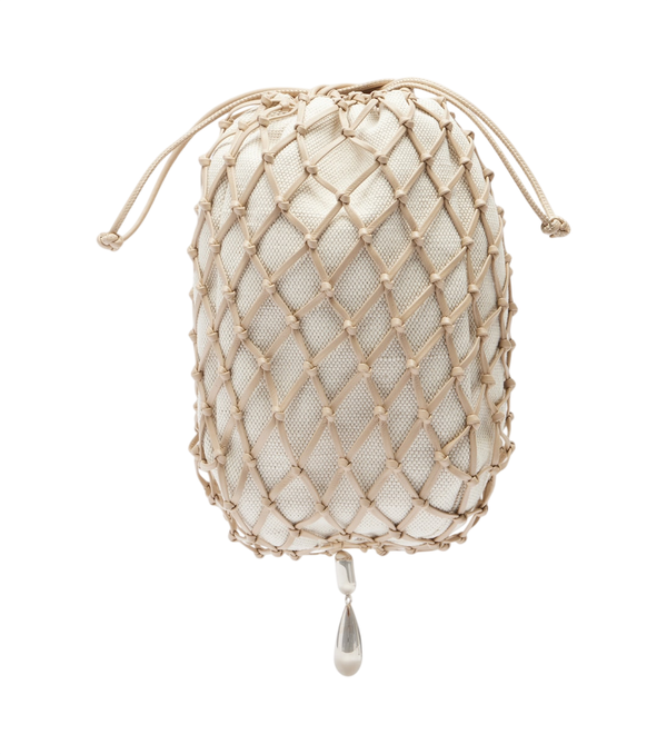 Bolso pequeño de piel Savette Macramé
