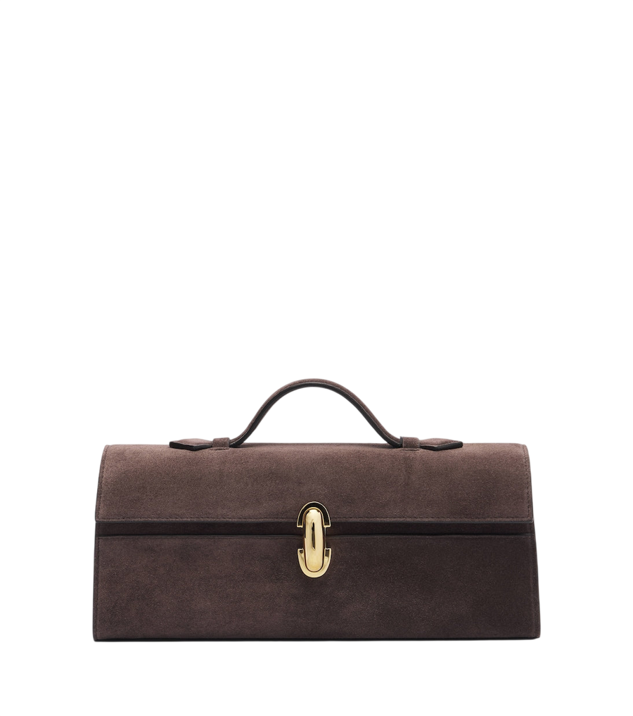 Bolso de mano Savette Symmetry Slim de ante
