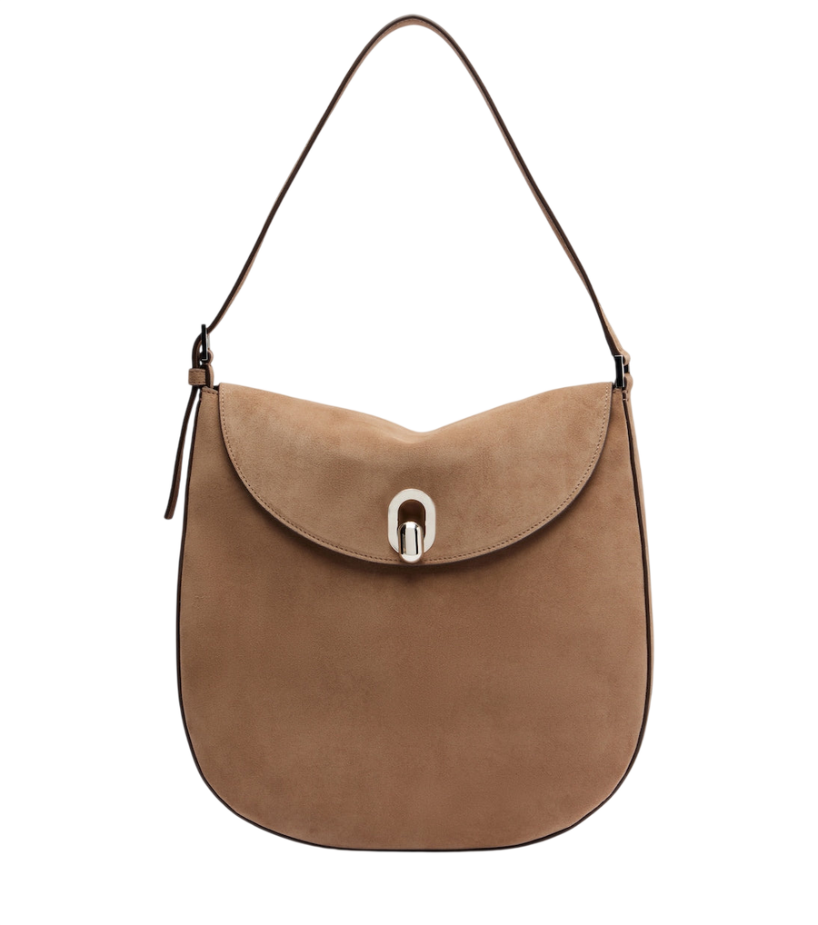 Savette Tondo Large suede shoulder bag