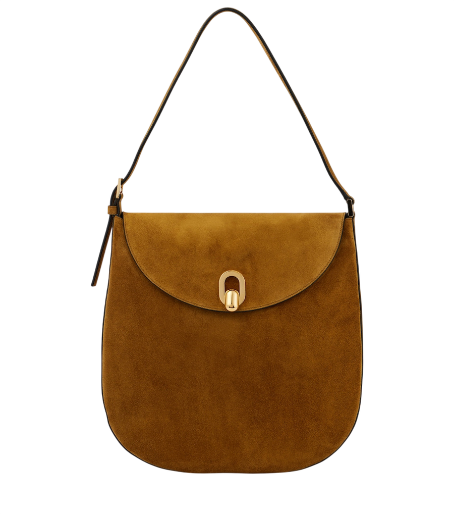 Savette Tondo Large suede shoulder bag