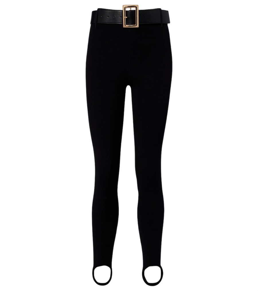Self-Portrait Belted stirrup leggings