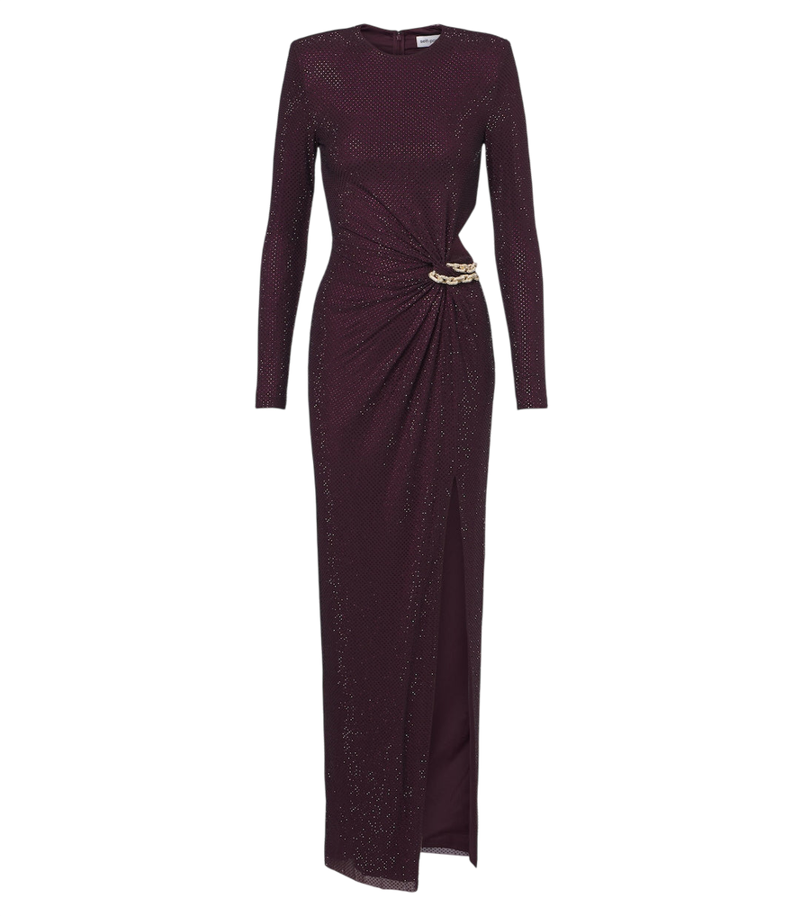 Self-Portrait Embellished gathered gown