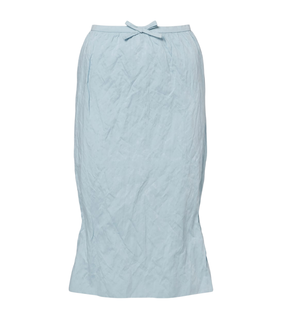 Falda midi de mezcla de algodón con detalle de lazo de Shushu/Tong