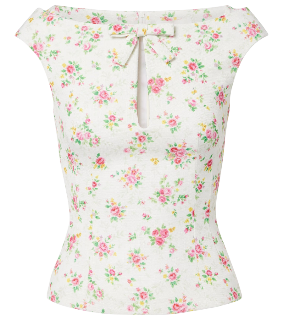 Shushu/Tong Bow-detail floral top
