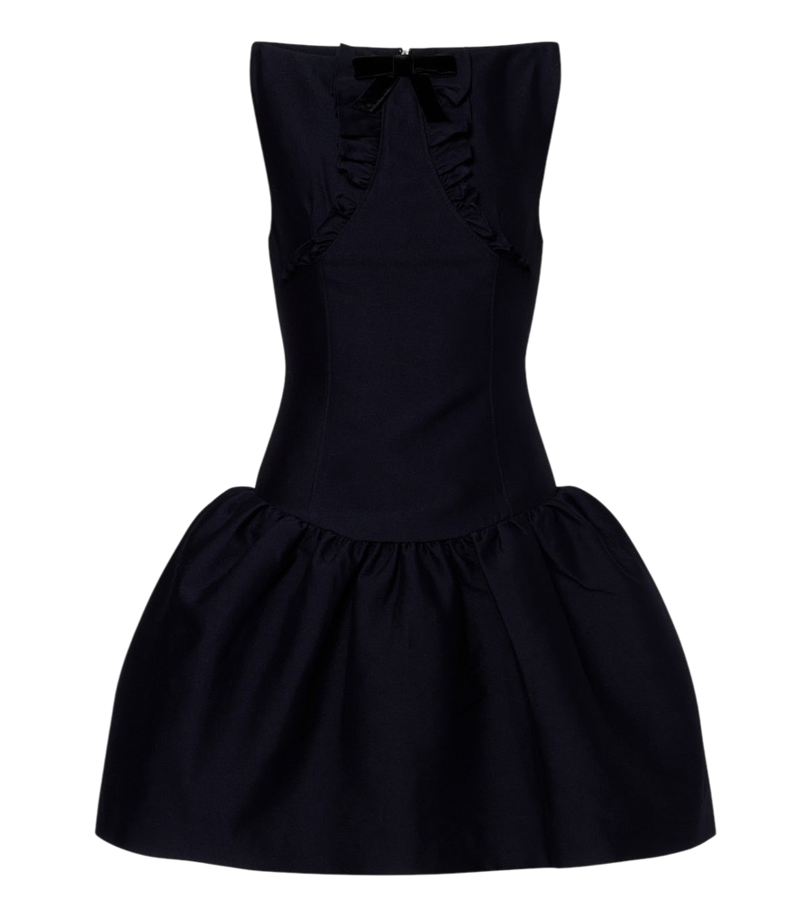 Shushu/Tong Bow-detail ruffled minidress