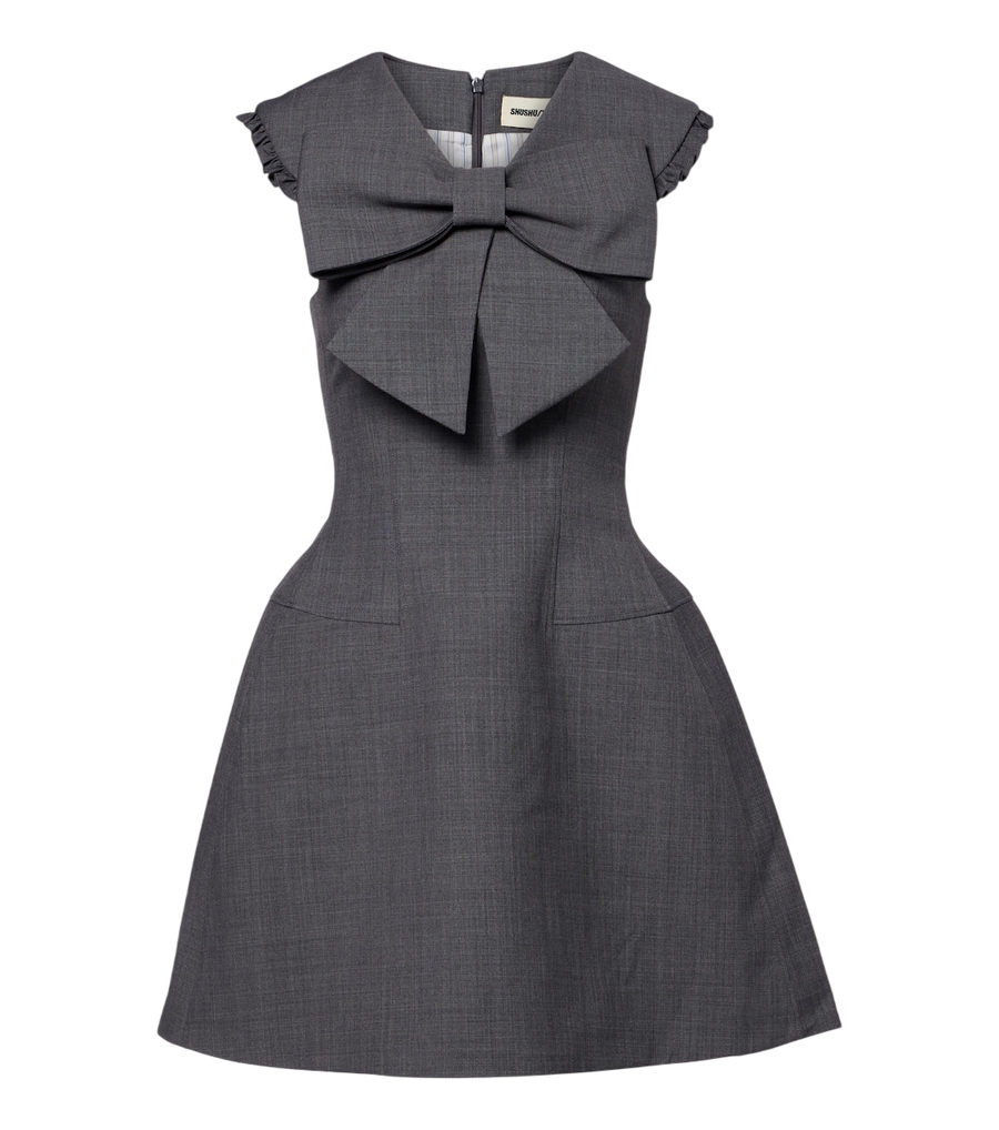 Minivestido con volantes y lazo de Shushu/Tong