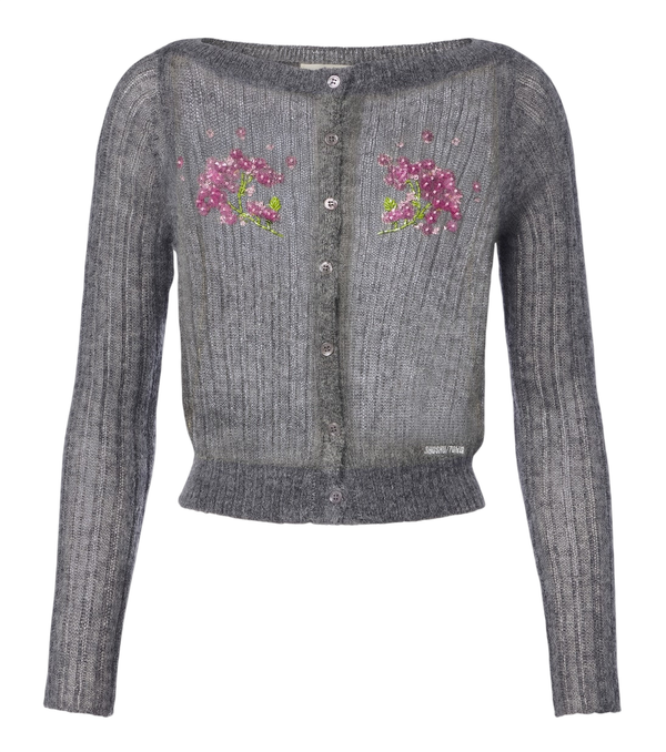 Shushu/Tong Embellished wool and mohair-blend cardigan