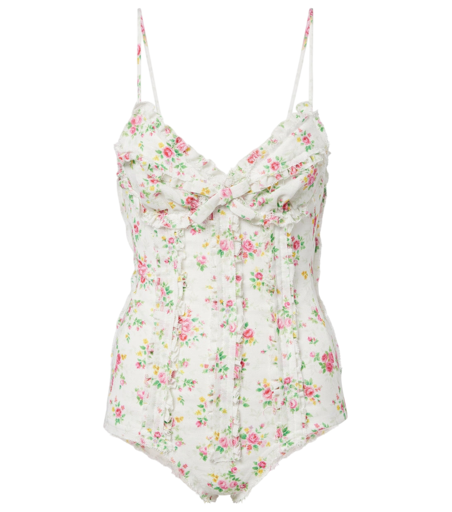 Shushu/Tong Floral bodysuit