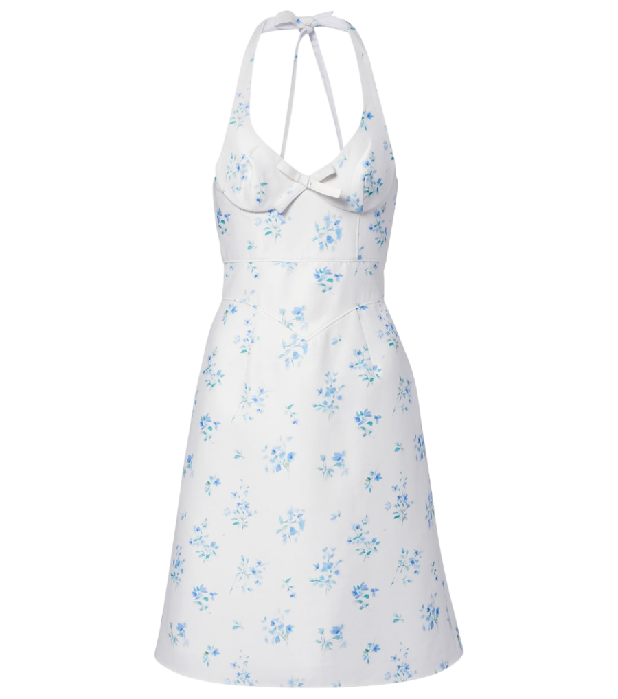 Shushu/Tong Floral halterneck cotton minidress