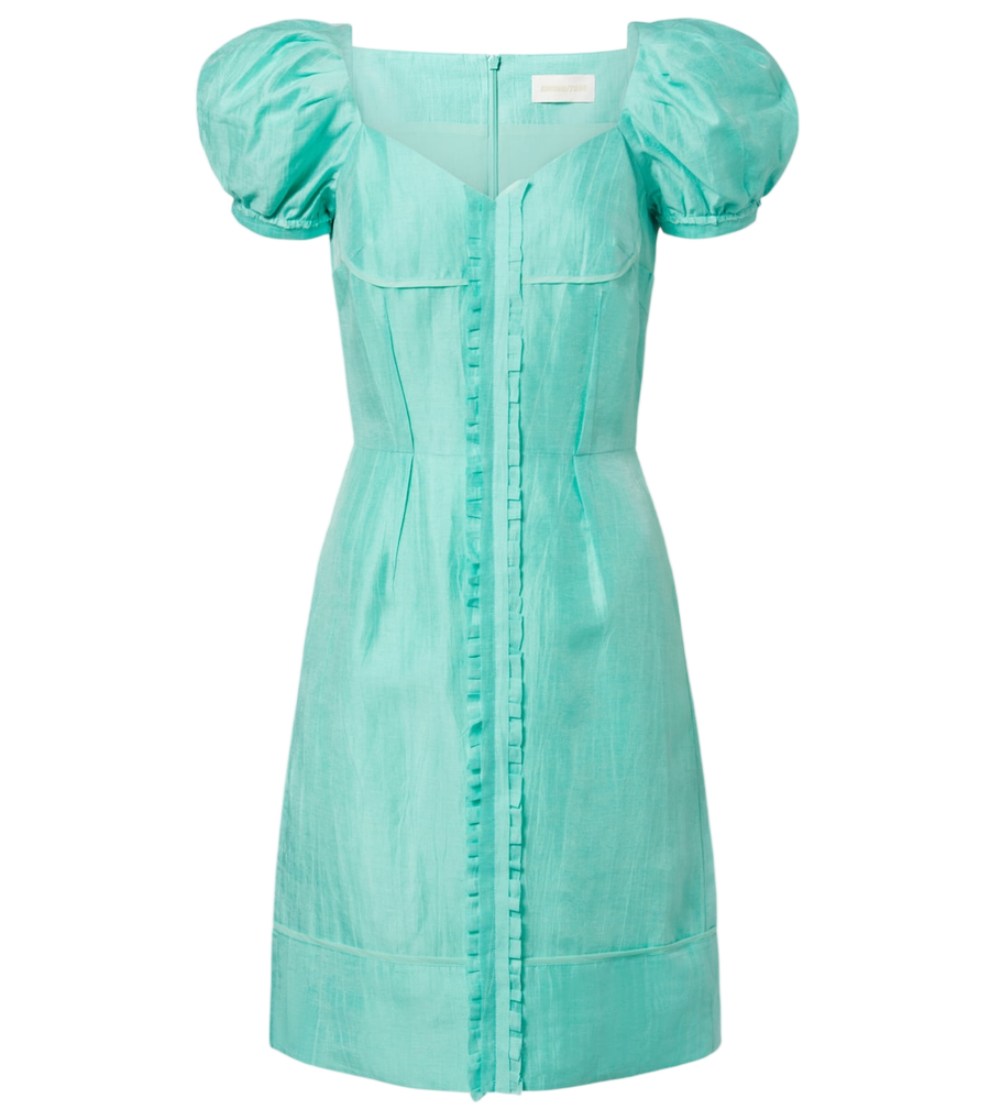 Shushu/Tong Linen-blend midi dress