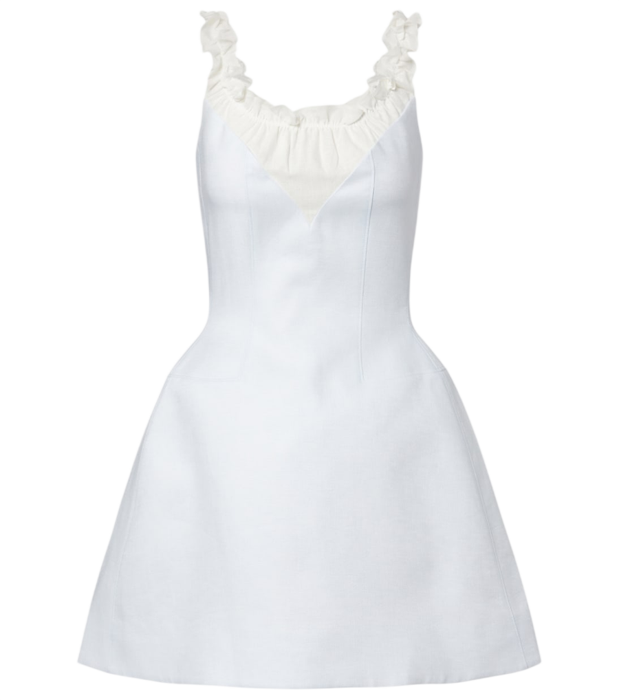 Shushu/Tong Ruffled linen minidress
