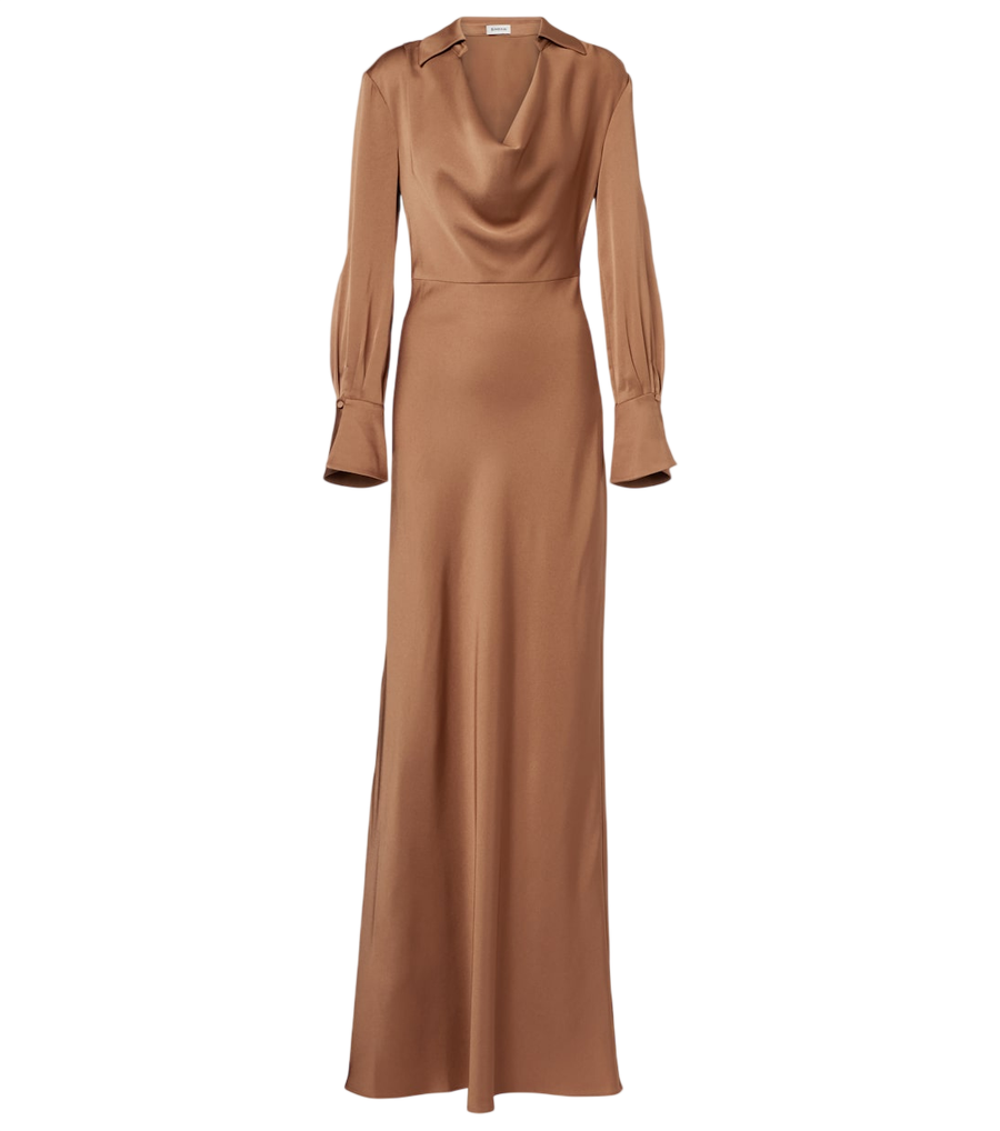 Robe drapée en satin Adelle de Simkhai