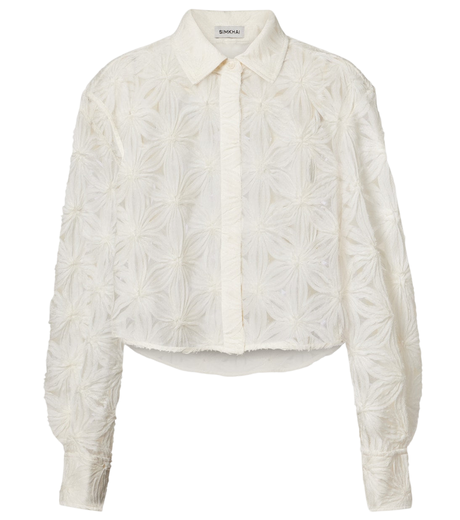 Simkhai Anders cropped floral blouse