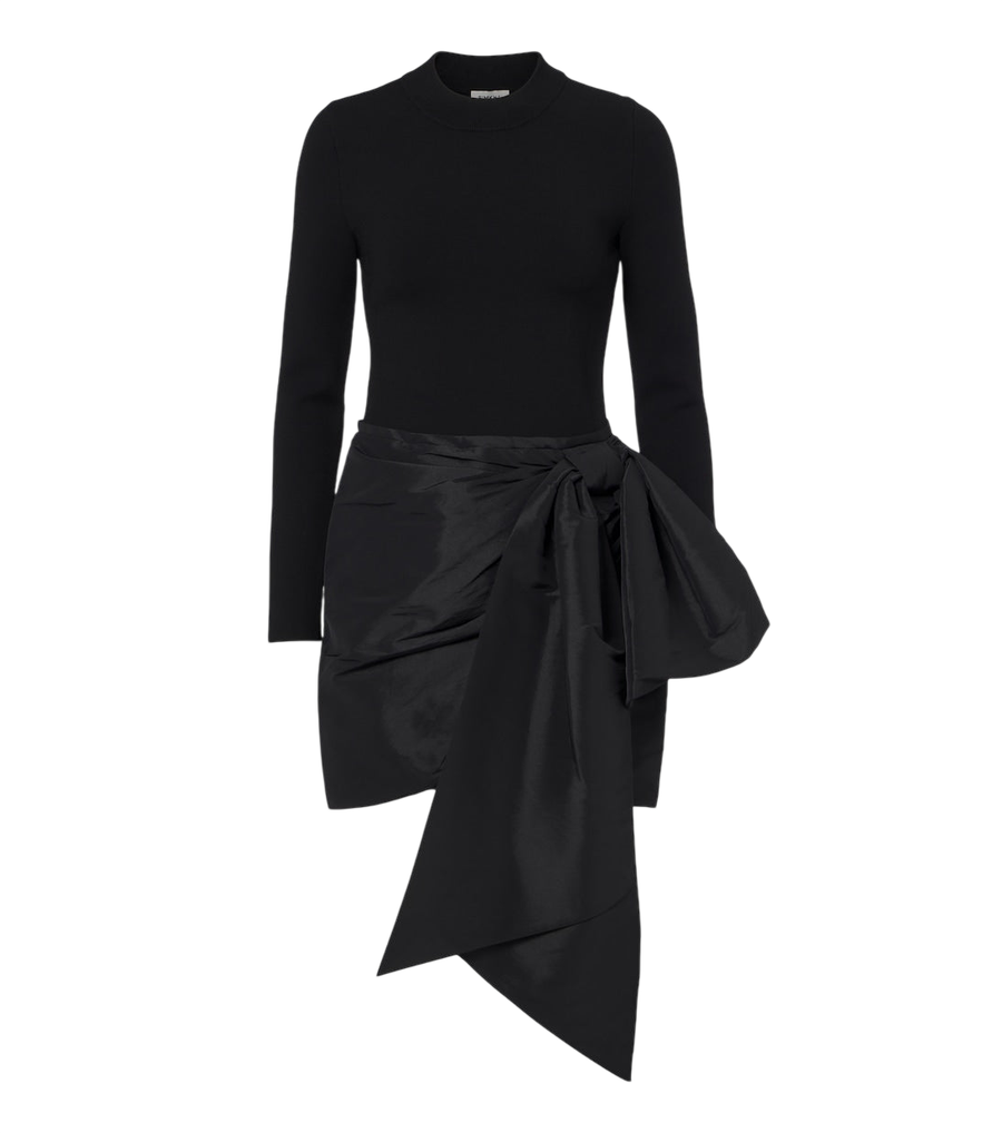 Minivestido de tafetán de punto con detalle de lazo Simkhai
